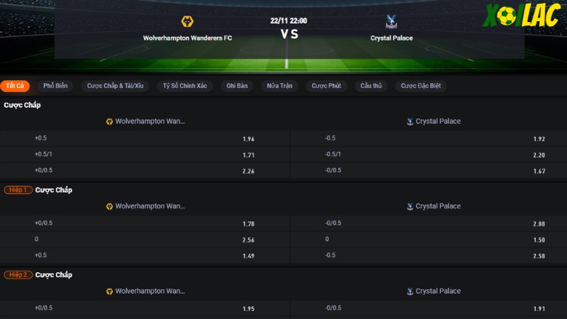 Wolves vs Crystal Palace